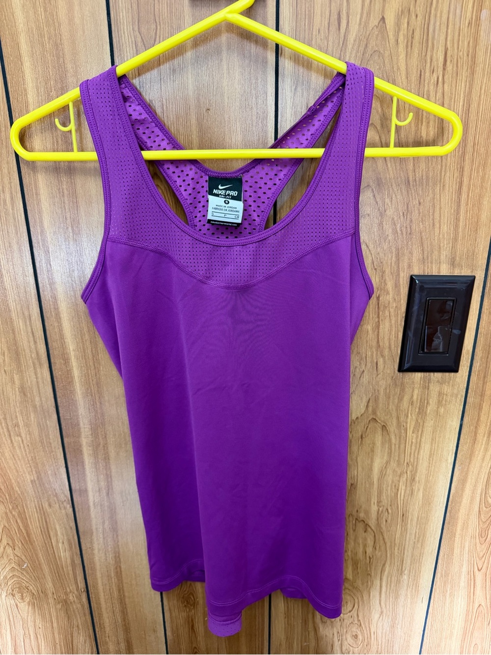 Nike Pro Purple Dri-FIT Perforated Racerback Tank